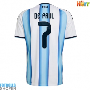 Billiga Argentina Rodrigo De Paul #7 Hemmatröja VM 2026 Kortärmad